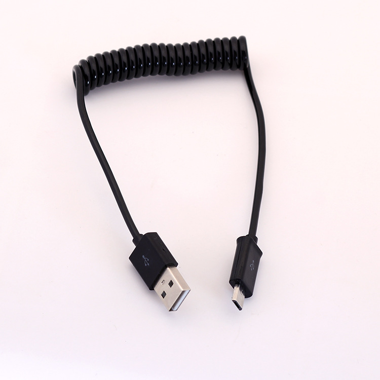 高端PU弹簧数据线 办公室与家庭出行的收纳利器